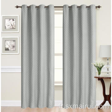 Rideau tout polyester gris diamant